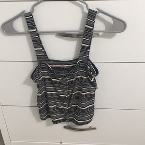 American Eagle striped cropped tank top